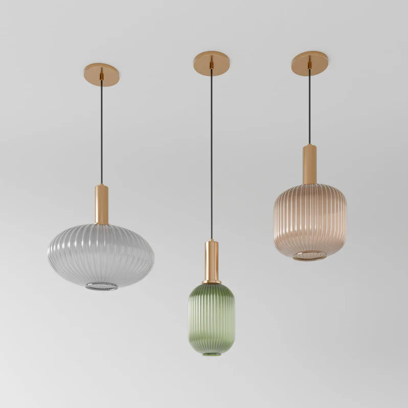 Elegant Fluted Pendant Light